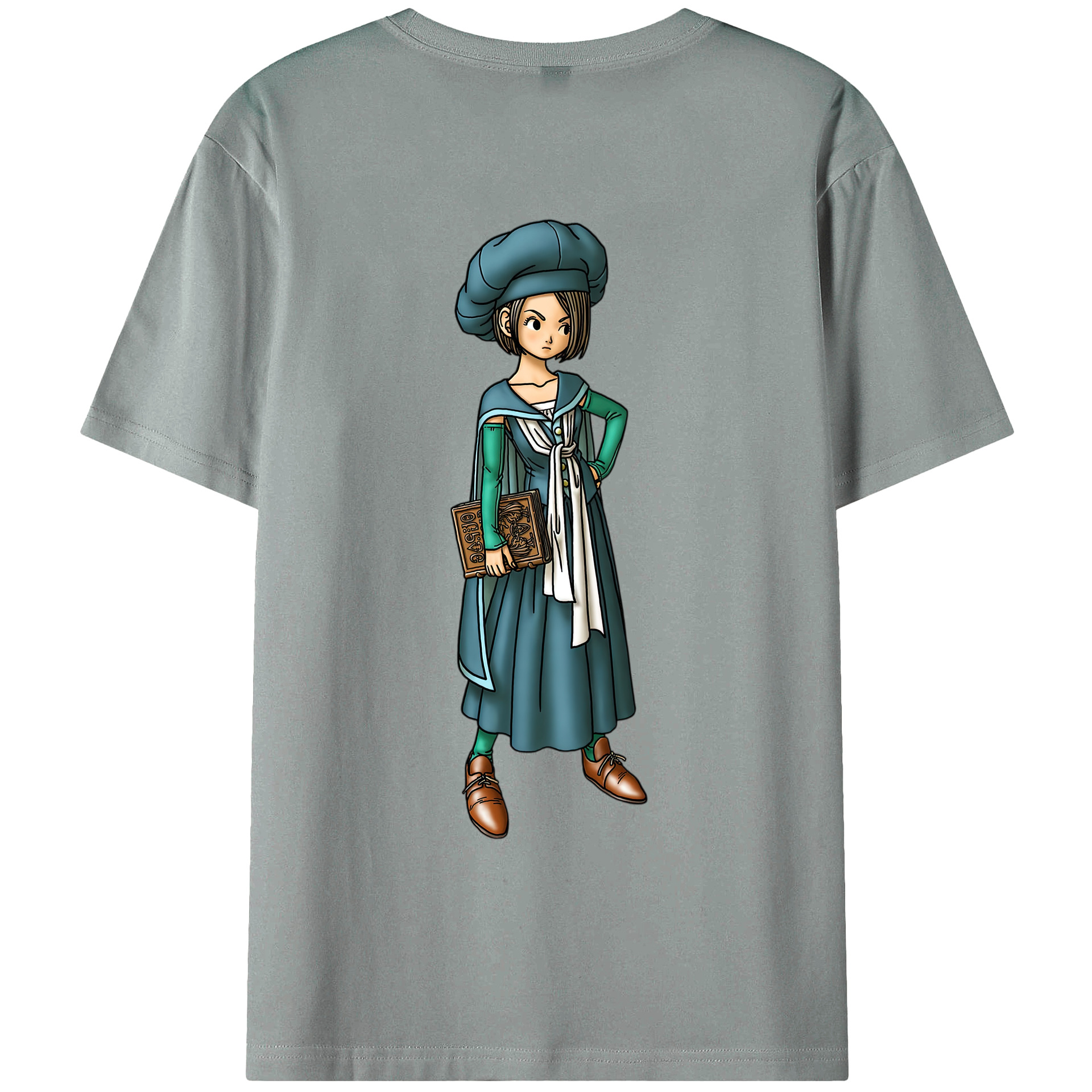（画像用） ドラゴンクエスト Doragon Kuesuto Dragon Quest 綿100％ メンズ半袖Tシャツ（バックプリント） 通気性